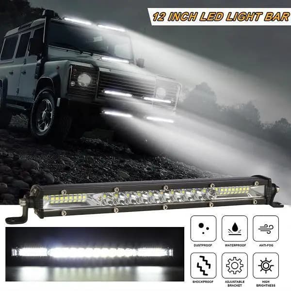 12-Inch 120 Watt Tri Row Slim Bar Light