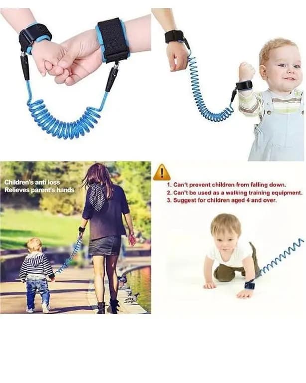 Latest New Child Wrist Reins Baby Wrist Strap For Anti Lost - BLUE