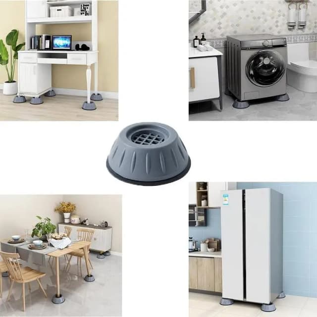 4-Pack Anti-Vibration Rubber Pads for Washing Machines and Furniture Protection
