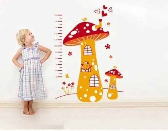 Yellow Mushroom Tree Wall Decal
