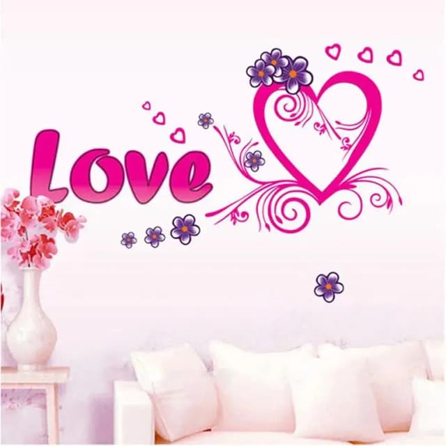 Romance De Moure PVC Wall Stickers for Valentine's Day Home Decoration