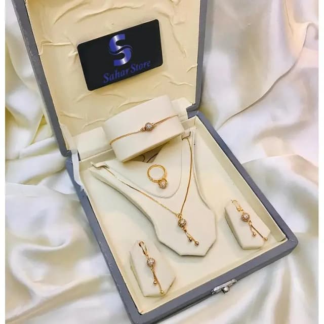 Gold Zircon Ball Necklace - Adjustable Size with Care Instructions