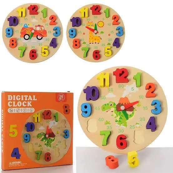 Seton Wooden Clock and Digital Number Set
