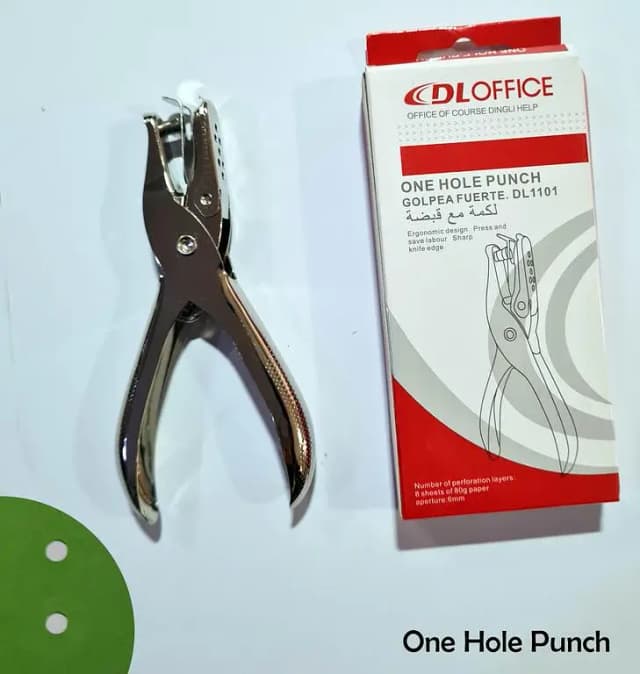 Single Hole Puncher for 1-8 Pages with 6mm Hole Size - 13cm x 6cm