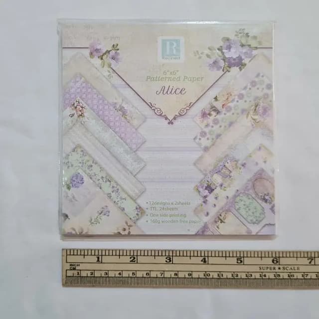 Bello Craft 24 Sheets of 6x6 Inch Pattern Paper Pack for Scrapbooking