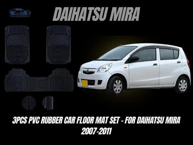Daihatsu Mira 2007–2011 3-Piece PVC Rubber Car Floor Mat Set