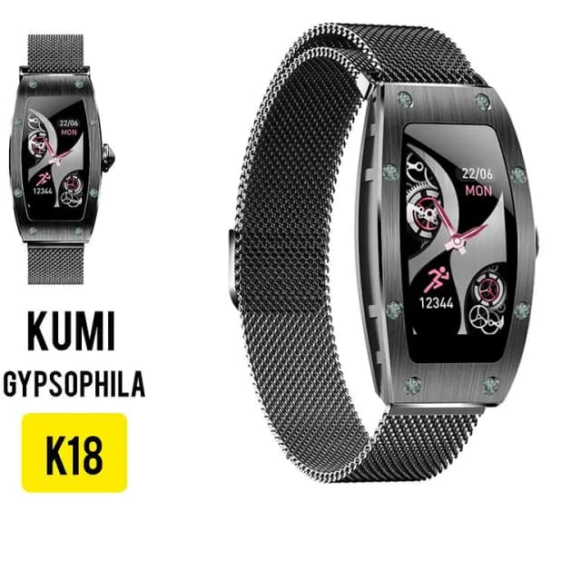 Kumi Gypsophila K18 Smartwatch – Classic Black Stay stylish and connected with the Kumi Gypsophila K18 in a sleek black finish. Designed for elegance and performance, this smartwatch is the p