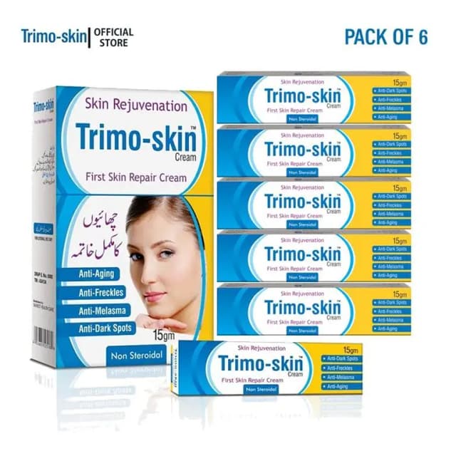 Set of 6 Trimo Skin Creams for Scar Removal and Skin Renewal
