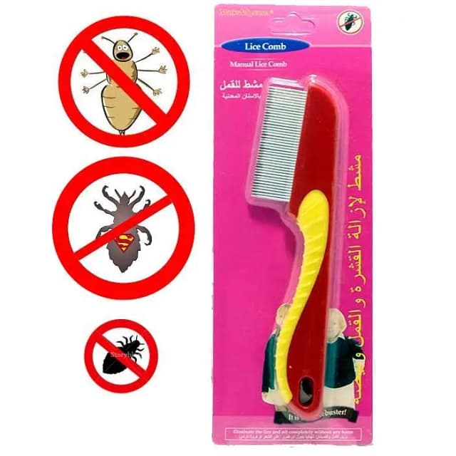 Terminator - Lice Comb with Handle for Lice and Eggs | Suitable for Babies, Toddlers, and Adults | Stainless Steel Pin Teeth