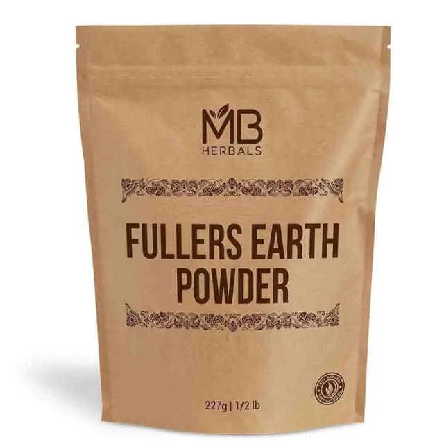 MB Herbals 8 oz Fullers Earth Powder | Natural Healing Clay for Face | Bentonite Mud Mitti | 100% Pure and Fragrance-Free