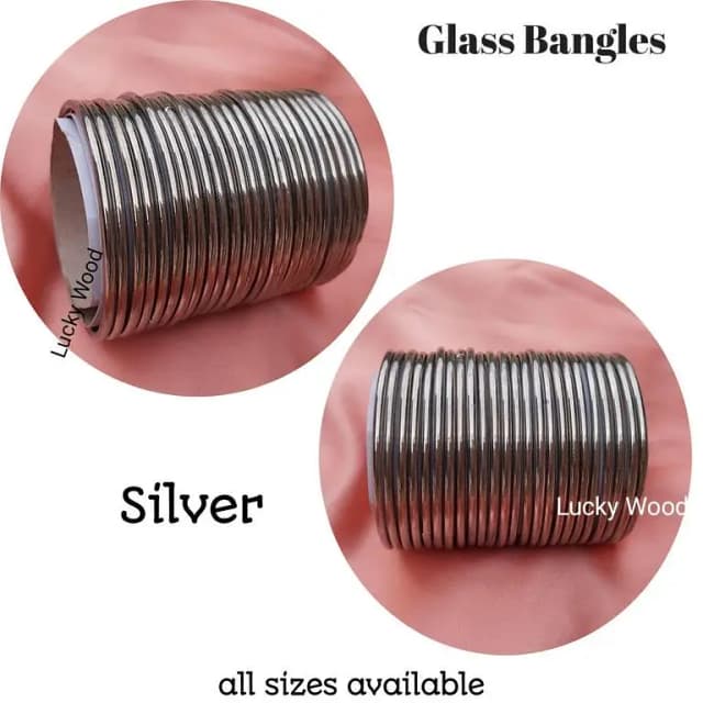 Kids' Bangles - Silver and Golden Options for Girls and Women, Including Glass Designs