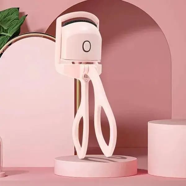 USB Rechargeable Heated Eyelash Curler | Quick Heating Tool for Long-Lasting Curls | Electric Beauty Wand for Easy Use