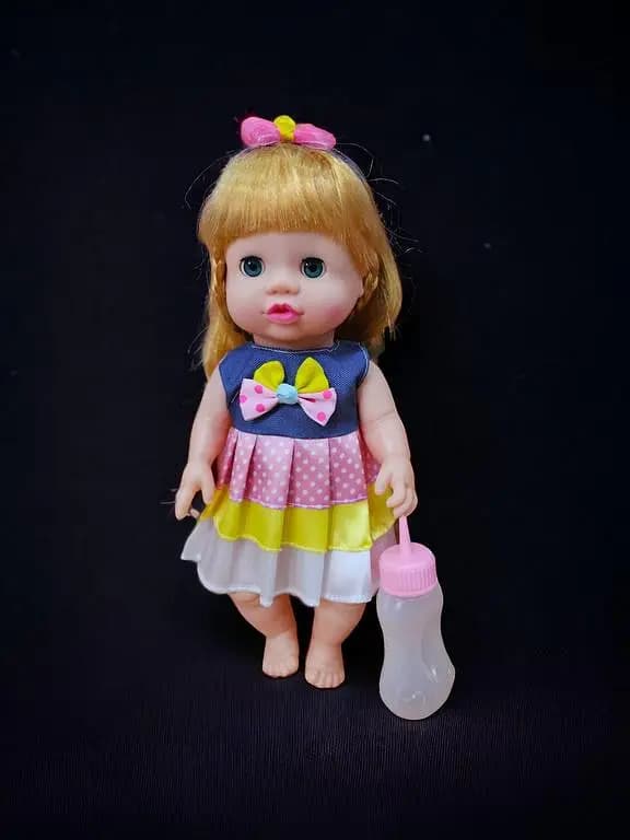 Baby Doll toy  with  feed a fider  with beautiful hairs