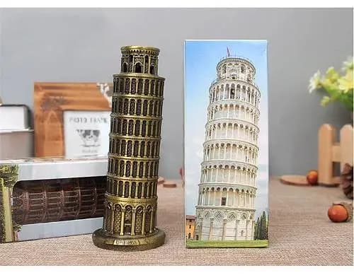 Pissa Tower Metal Model for Home and Office Decoration - 8.5" Size