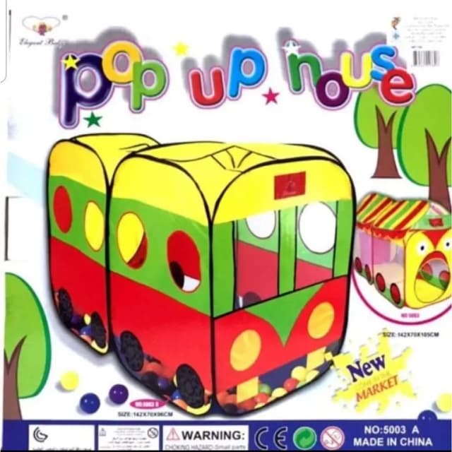 Pop  Up   House  Tent With Ball For Kids