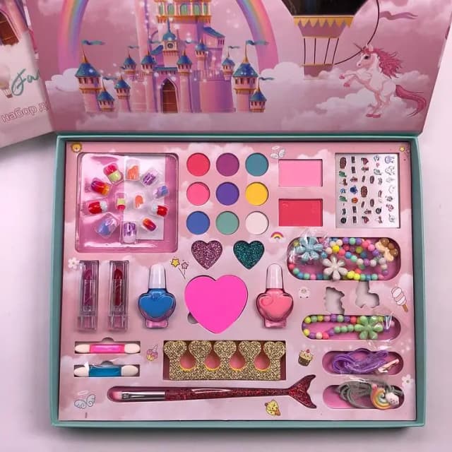 2 in 1 Beauty Makeup Kit Toy|| Portable Cosmetic Beauty Make Up Kit For Girl Kids