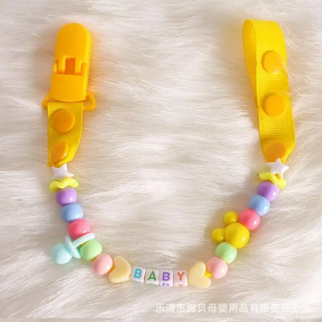 Silicone Bead Baby Teether and Pacifier Chain Holders