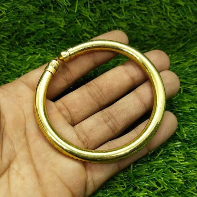 Best Quality Heavy Weight Round Shape Stylish Golden Kara For Boys & Men's