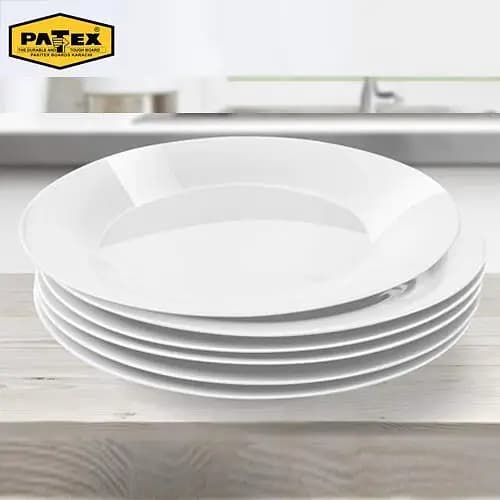 White Melamine Deep Plates - D#4016 . . .