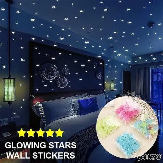 100-Piece Set of Almost Glowing in the Dark Stars