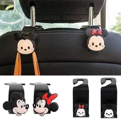 Pack of 2 Universal Car Seat Back Hooks - Multi-Function Small Hooks