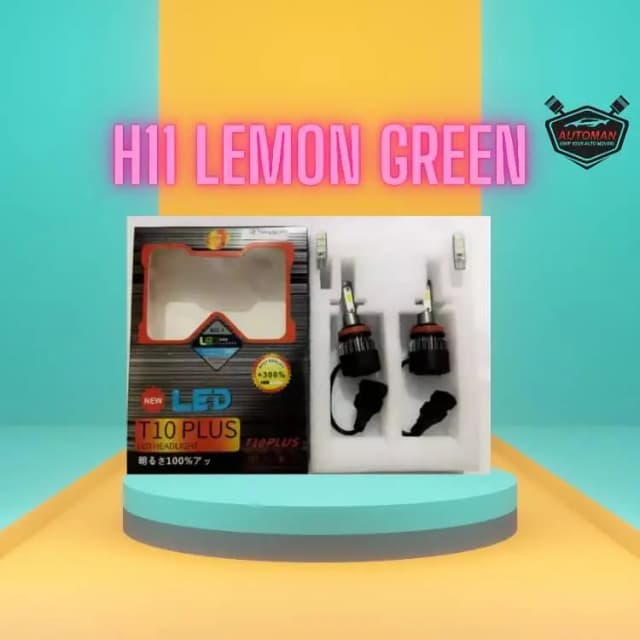 H11 Bulb T10 Car LED Grip in Lemon Green