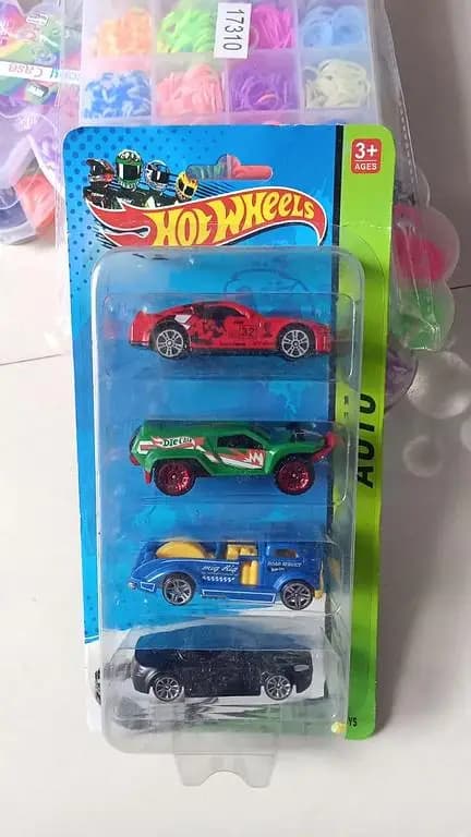 Hotwheels Die-Cast Model Set of 4 Cars for Kids