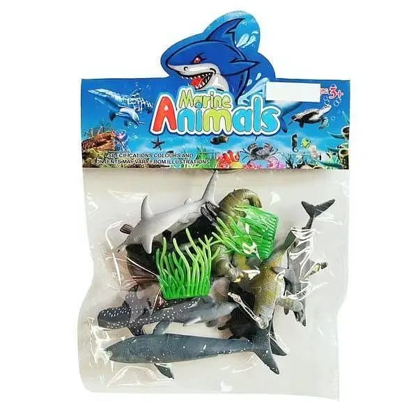 Sea Animals Set Rubber Material 12 pc set