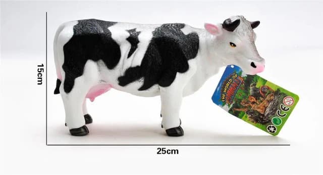 Rubber Polyster Cow Toy With Sound For Kids