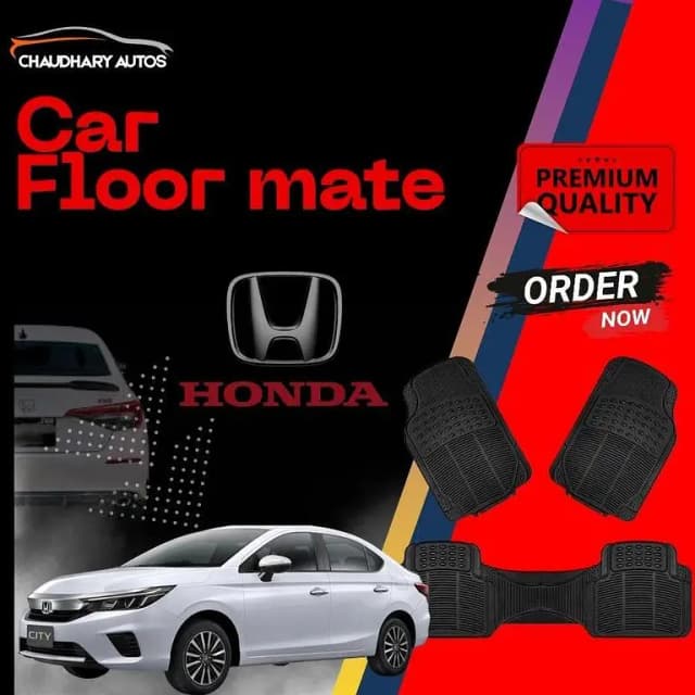 Honda City 2021–2025 (All Variants) | Top-of-the-Line Premium Rubber Full Fitting Car Mats | Luxury Interio