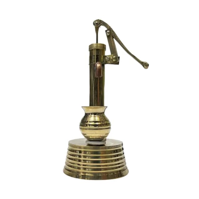 Handmade Brass Water Pump Decor for Home and Office