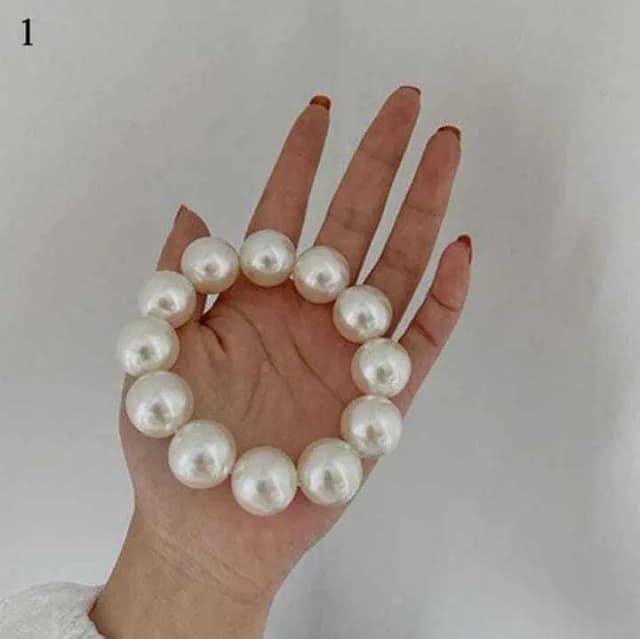 Large Pearl Hair Ties for Women and Girls