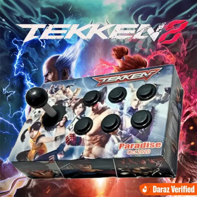 Usb Game Controller Joystick 6 Buttons Gaming Arcade Made Of Wooden Box Panel For PC Laptop Computer For Win7/8/10