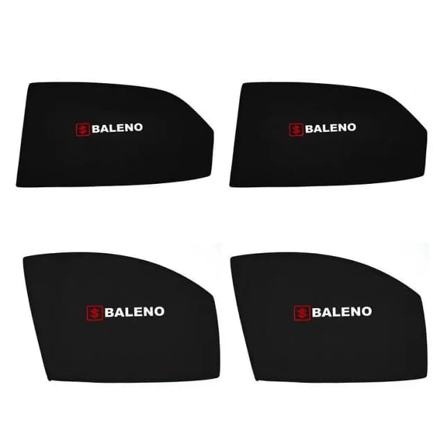 4-Piece Logo Sidefix Curtains for Suzuki Baleno