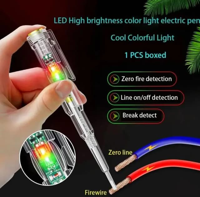 ZM Collection Intelligent LED Voltage Detector Test Pen for 24-250V Circuits
