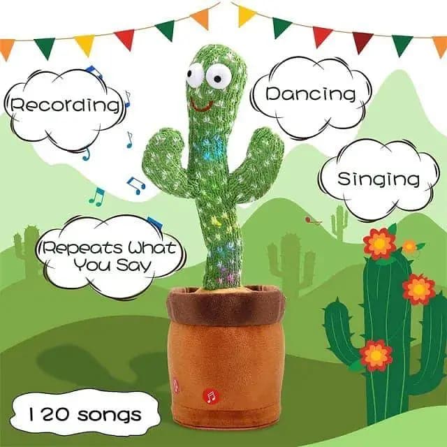 Dancing Cactus Toy for Kids | Lights, Talking, and Shaking Fun | Ideal Birthday Gift (ZM Collection)