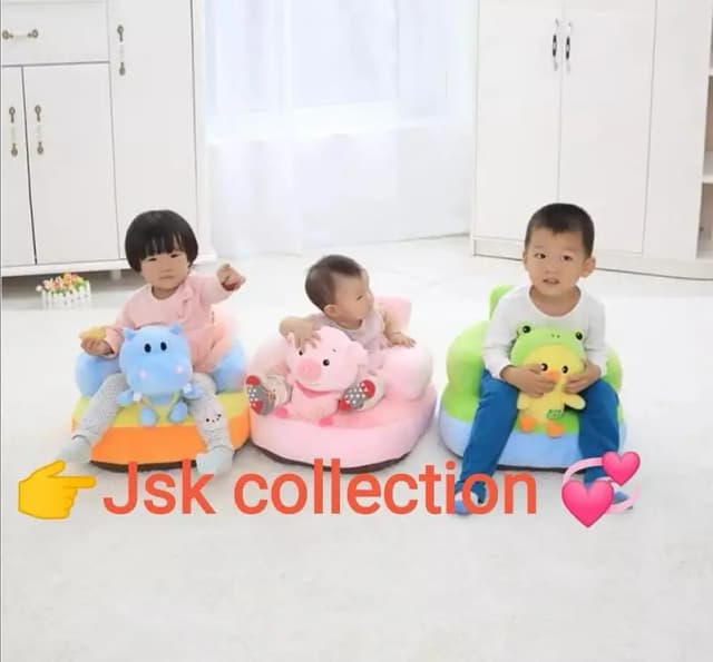 Baby Plush Support Chair for Infants - Learning to Sit Floor Seat with Removable & Washable Soft Cover