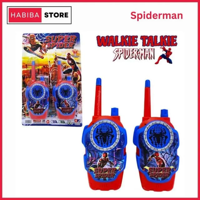 Portable Wireless Walkie Talkie Set for Kids - 100 Meter Range Communication Toy with Superhero Designs