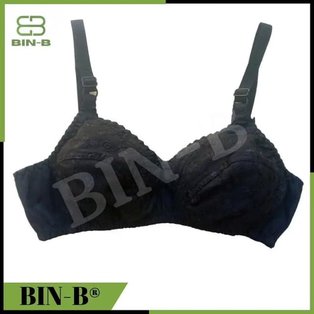 BIN-B Girls' Cotton Bra | Full Chikan Embroidery | Non-Padded Ladies Bra