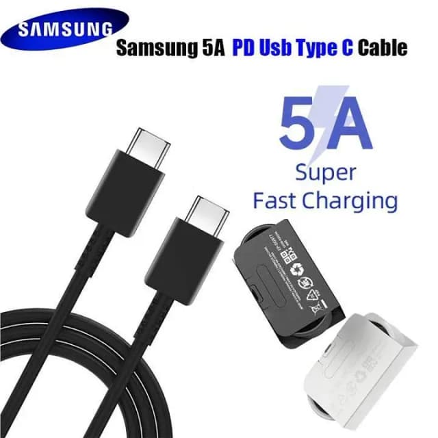 Qasim Reviews - Type C Cable | Super Fast Cable | C type to C type Cable | Dual Type C to Type C Charging Cable | PD Super Fast Charging Cable Compatible for Samsung A70/ A80/ Note 10+/ Note 