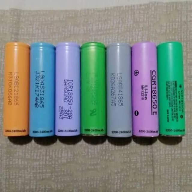 6PCS Rechargeable 18650 3.7V to 4.2V Batteries - Original High Capacity Cells for Power Banks and More