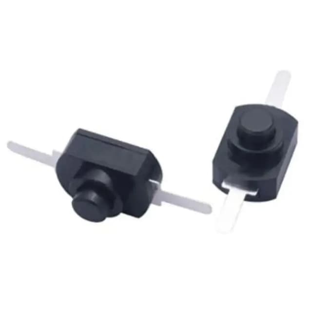 5 Pack of Black Latching Mini ON/OFF Self-Lock Micro Push Button Switches (DC 3V-30V, 3A) for Lighting and DIY Projects