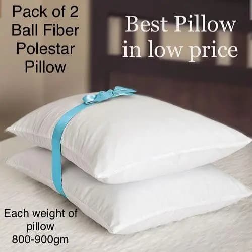 Imported Ball Fiber Polyester Pillow Filling - Comfortable Sleep, Pack of 2
