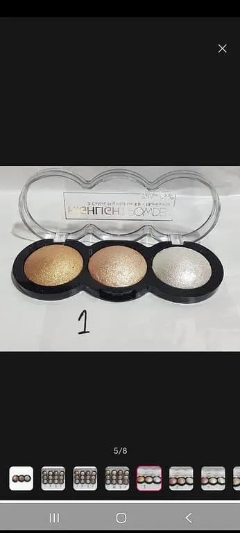 3 in 1 Highlighter Palette - Glow, Blendable & Buildable Shades (Champagne, Ice Gold, Rose, Pearl, Bronze | Vegan, Cruelty-Free)