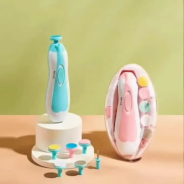 RN Electric Baby Nail Trimmer - Safe Nail Clippers and File Kit for Infants and Adults