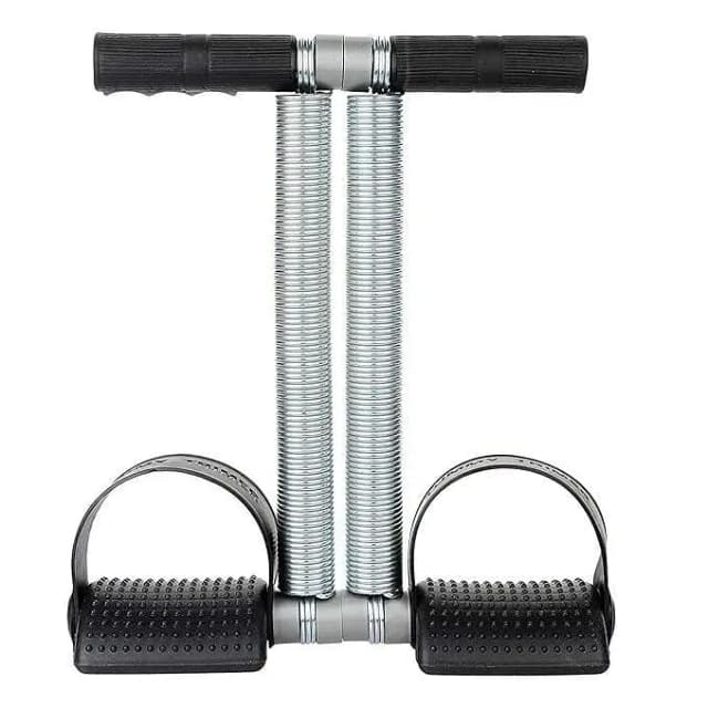 Double Spring Tummy Trimmer by RN - Portable Abdominal Exerciser for Home and Gym Workouts - Black