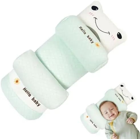 RN Newborn Baby Anti-Rollover Pillow by Baby & Gadgets Hub – Adjustable Cotton Side Sleeper Cushion for Infants