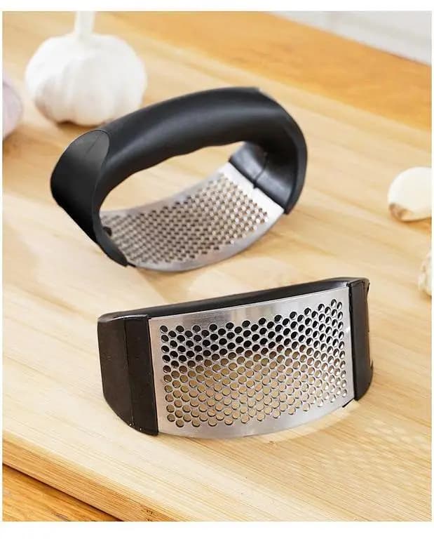 Shopyzo Stainless Steel Manual Garlic Press & Crusher with Rocker Handle
