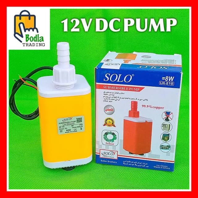 SOLO DC 12V Submersible Solar Water Pump for Air Coolers, 8 Watts