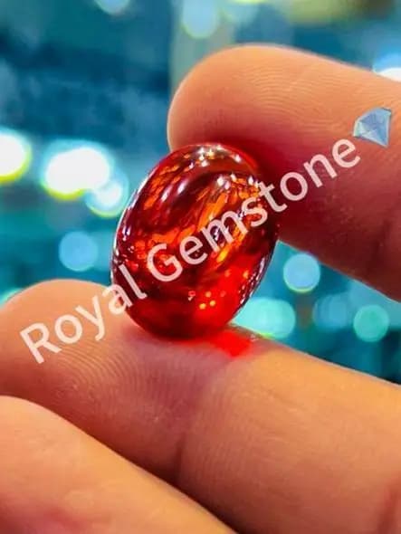 100% Original Potta Zircon stone Orange colour (Potta Zarkoon Stone) Shaped Lab Cutted & Polished 40.5crt